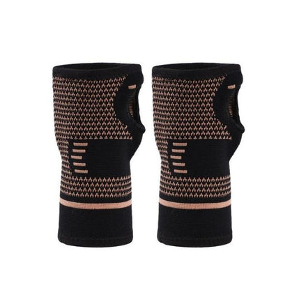 Muñequera de cobre para gimnasio, muñequera deportiva profesional, guantes de compresión de seguridad, Protector de muñeca, manga para artritis, brazalete de Palma