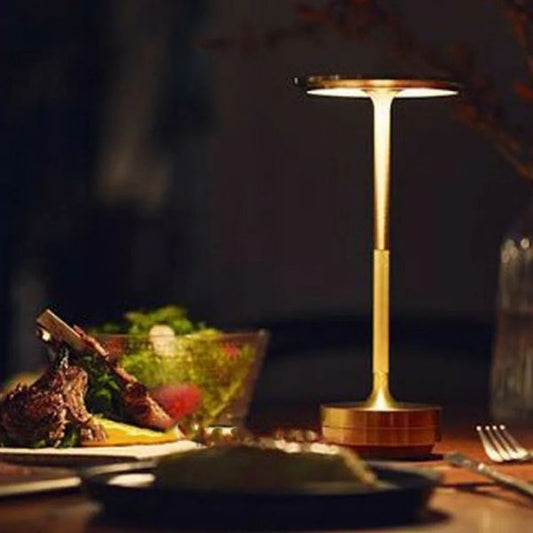 Lámpara de mesa recargable con Interruptor táctil para restaurante, luces LED recargables para dormitorio, mesa de carga USB-C